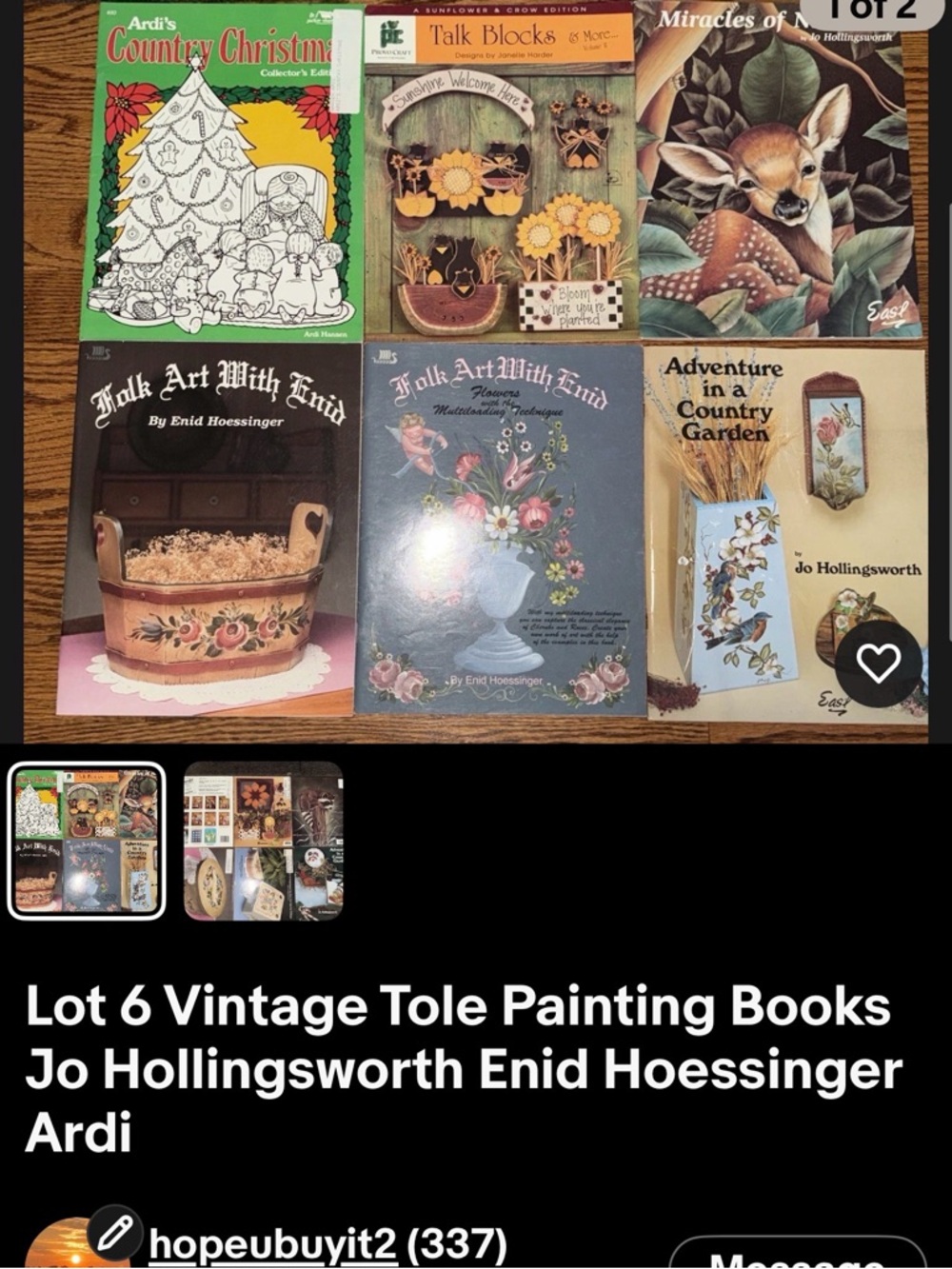 Lot of 6 Vintage Tole Painting Books - Floral & Country Craft Designs